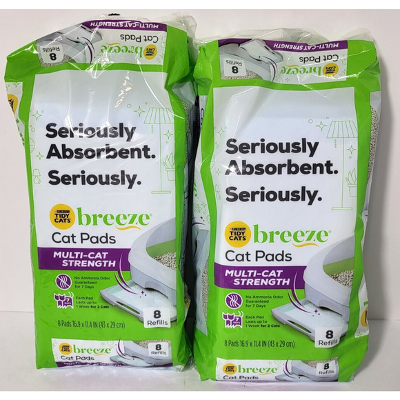 Tidy Cats Other - Purina Cat Litter Accessories Breeze Pads Multi Cat Strength 8 Count Bag